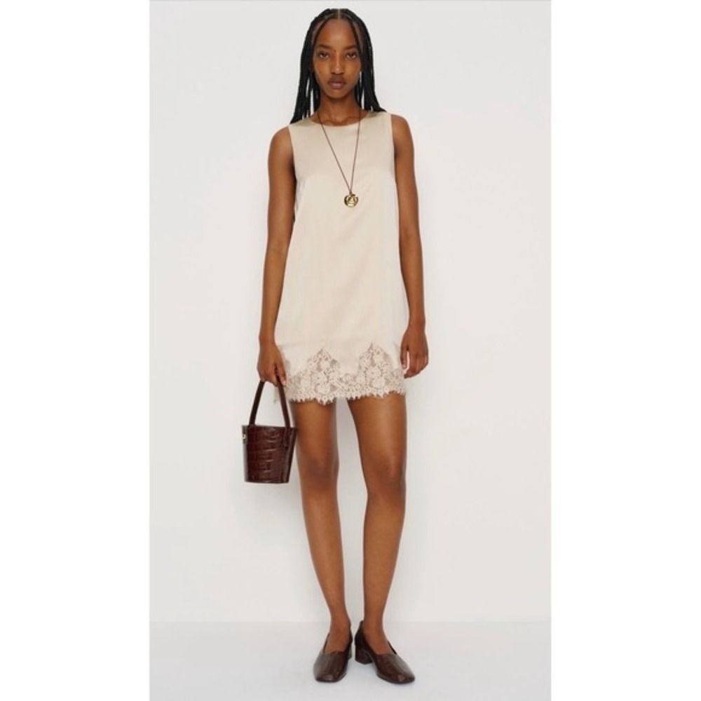 NWT Reformation Jessalyn Sleeveless Lace Silk Minidress NEW - Picture 3 of 6
